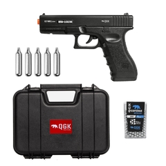 PISTOLA AIRGUN G17 NBB 4,5MM - QGK + CASE + ESFERAS + CO2