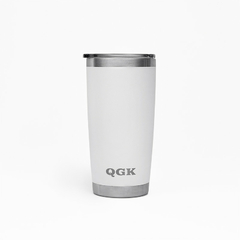 COPO TÉRMICO TUMBLER 20 OZ 591 ML QGK BRANCO COM TAMPA - comprar online