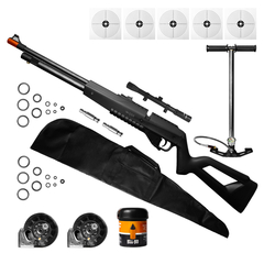 CARABINA AIRGUN PCP G850 5,5MM QGK+CAPA+HELLBOY+LUNETA+BOMBA