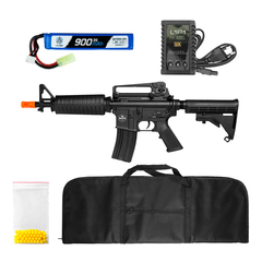 RIFLE AIRSOFT AEG M4A1 FM-02 6MM+CAPA+BATERIA+RECARREGA+BBS