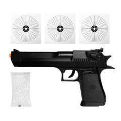 PISTOLA AIRGUN SPRING DESERT EAGLE BK 6MM + 1000 BBS + ALVO