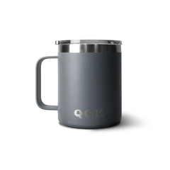 CANECA TÉRMICA MUG 12 OZ 335 ML QGK CINZA COM TAMPA