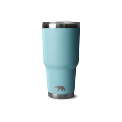 COPO TÉRMICO TUMBLER 30 OZ 887 ML QGK AZUL HALF COM TAMPA