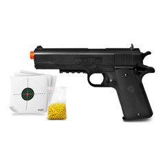 PISTOLA DE AIRSOFT SPRING S1911 6MM - QGK + BBS + ALVO