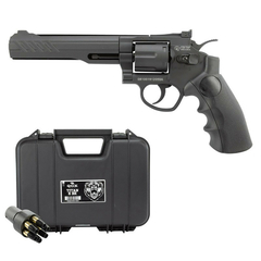 REVOLVER DE AIRSOFT A GÁS QGK TITAN 6 BK 6MM - QGK na internet