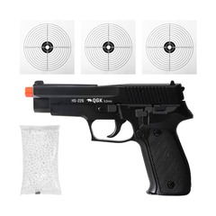 PISTOLA DE AIRSOFT SPRING HS-226 6MM - QGK + BBS + ALVO