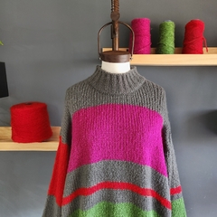 Sweater PLUTÓN Gris topo/ rojo/ verde menta/ uva en internet