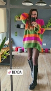 Sweater JALALLA camel/ magenta/naranja/ verde menta