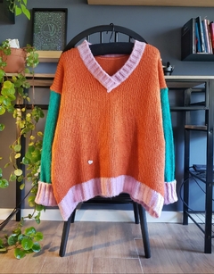 Sweater SAMURAI Naranja/Verde/Rosa - comprar online