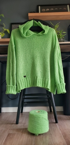 Sweater buzo CÚSPIDE Verde manzana - tienda online