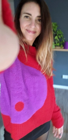 Sweater YiN rojo/ violeta en internet