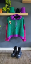 Sweater KIRI Verde/fuxia/violeta