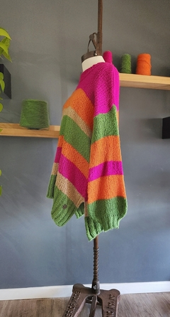 Sweater JALALLA camel/ magenta/naranja/ verde menta - comprar online