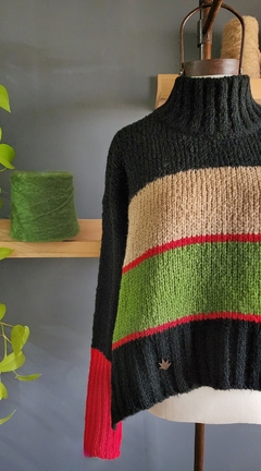 Sweater AKASHA ( Base negro/ camel/ rojo/ verde menta)0 - comprar online