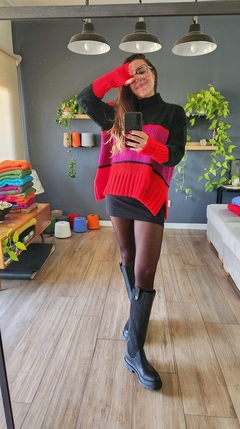 sweater AMARA (rojo, ciruela, negro) - comprar online