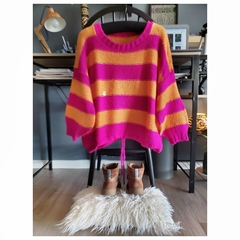 sweater SUGAR magenta/naranja - Pura Vida Sweaters