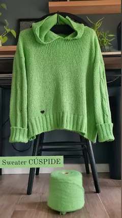 Sweater buzo C SPIDE Verde manzana