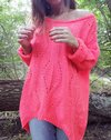 Maxi Sweater NEPTUNO calado Coral