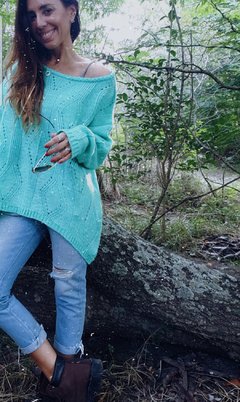 Maxi sweater NEPTUNO Aqua marine en internet