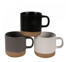 Mug bicolor cerámica - gris en internet