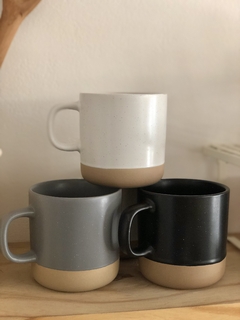 Mug bicolor cerámica - gris