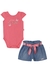 CONJUNTO LUXO BODY+SHORTS BEBÊ MENINA PARAÍSO PR10763