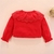 BOLERO BEBÊ EM MALHA C/ RENDA VERMELHO LC0416 - comprar online