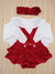 CONJUNTO MONIK BEBÊ VELUDO VERMELHO LC0124 - comprar online