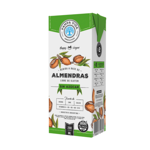 Leche de Almendras sin azúcar x 1L PAMPA VIDA