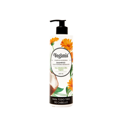 Shampoo reparador con coco, caléndula y oliva x 400ml VEGANIS