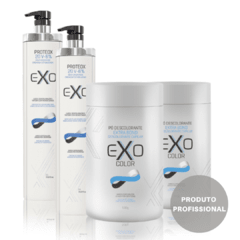 KIT DESCOLORANTE EXO HAIR 2 OX + 2 Pó descolorante Extra Blond