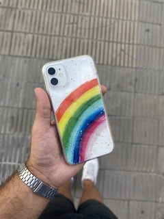 FUNDA RAINBOW + GLITTER