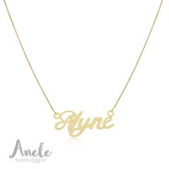 COLAR COM NOME ALYNE BANHADO A OURO 18K SEMIJOIA ANTIALÉRGICA