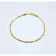 PULSEIRA BANHADA A OURO 18K CABO DE AÇO 1,5MM