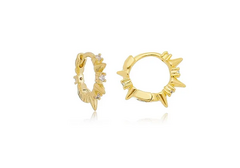 BRINCO BANHADO A OURO 18K ARGOLA SPIKE