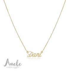 COLAR COM NOME DANI BANHADO A OURO 18K SEMIJOIA ANTIALÉRGICA