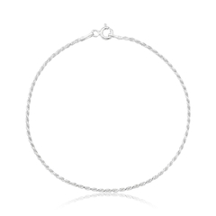 PULSEIRA CABO DE AÇO 18CM PRATA 925