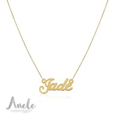 COLAR COM NOME JADE BANHADO A OURO 18K SEMIJOIA ANTIALÉRGICA