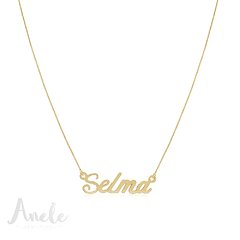 COLAR COM NOME SELMA BANHADO A OURO 18K SEMIJOIA ANTIALÉRGICA