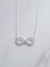 Conjunto Acero Blanco Infinito con piedra cubic