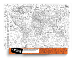 ATLANTIS - mapa para pintar - PROYECTO MAPAMUNDI - comprar online