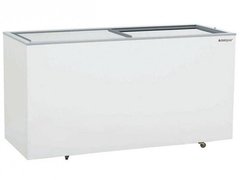 Freezer Horizontal Expositor Plano Vidro Reto Deslizante GHDE-510 - Dupla Ação - 534L - 220V  - Gelopar