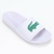 Chinelo Slide Lacoste Croco Masculino - Branco+Verde - comprar online
