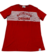Camiseta Tommy Hilfiger Letreiro listra - Vermelho