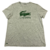 Camiseta Lacoste Logo Verde Cinza Mescla