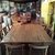 Mesa de pé externo quadrada 140 x 140 madeira de demolição rústica - comprar online