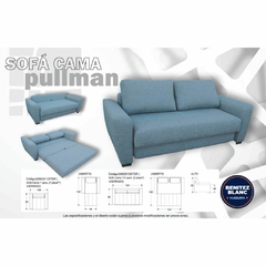 Sofá cama Pullman de 2 cuerpo 180cm de ancho, ideal para relajarse y dormir