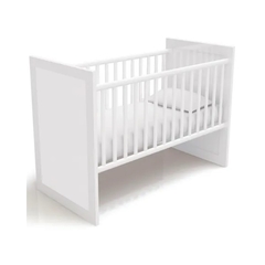 Cuna Melamina con nivelador de dos alturas, ideal para bebes e infantes no caminantes
