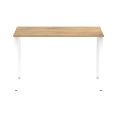 escritorio pontem con patas de hierro Medidas: 116x55x74 cm Tapa Melamina 20mm marron claro atakama Base caño 50x25 color blanco