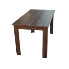 mesa rectangular 135x75cm de melamina color madera para 4 persona